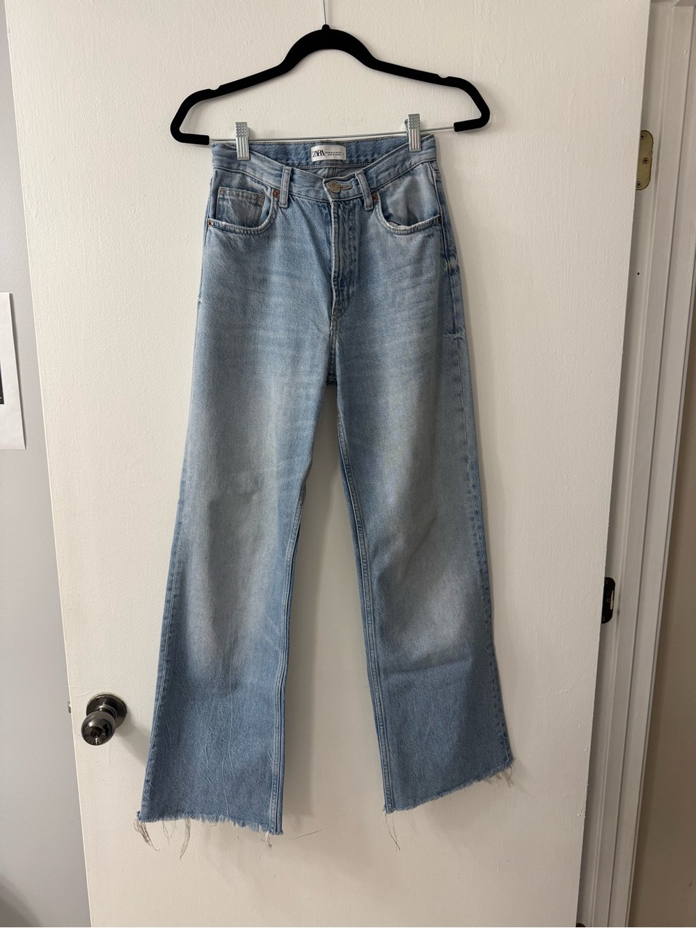 Zara High Waisted Wide-Leg Jeans